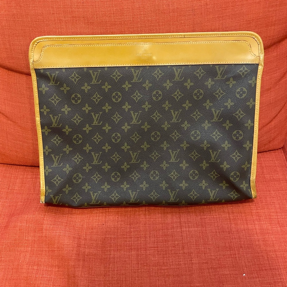 Louis Vuitton Tan and Brown Monogram Laptop Bag